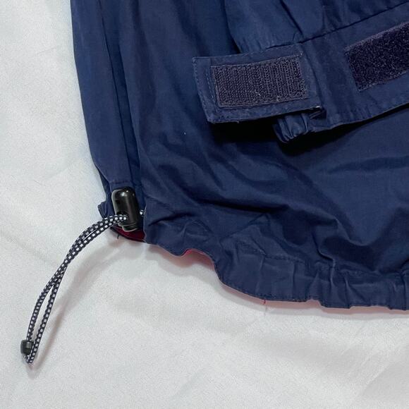 Vintage Chaps Ralph Lauren Windbreaker Jacket Men Large Nylon Quarter Zip Hooded - Picture 7 of 8